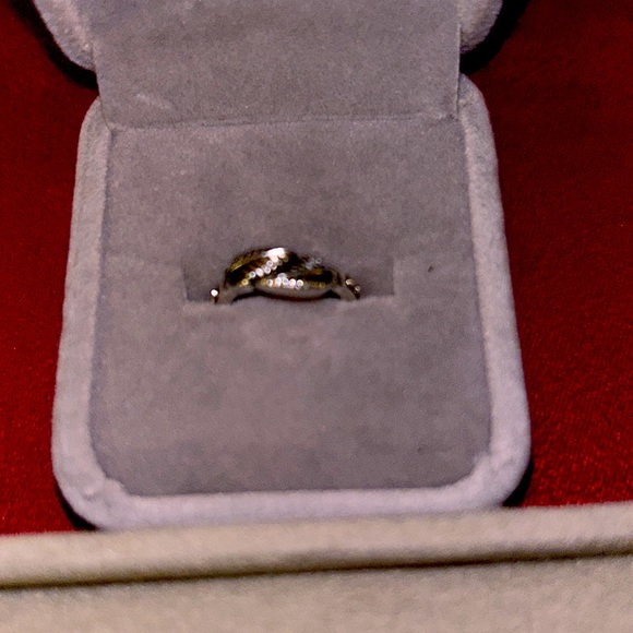 Toe Ring Antique, Silver, Striped Leaf Design - Picture 3 of 4